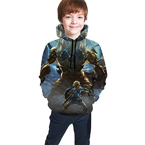 Sudaderas con Capucha para niños Youth The Le-gend of Zel-da 3D Printed Hoodies Hooded Sweatshirt for Boys and Girls