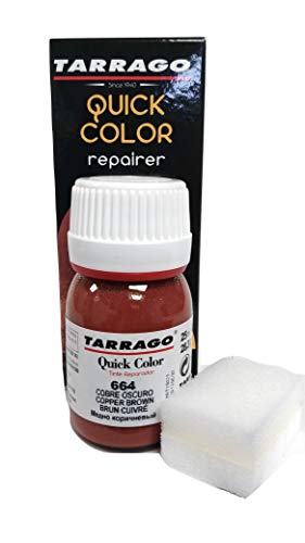 Tarrago | Quick Color 25 ml | Tinte Reparador para Cuero (Cobre Oscuro 664)