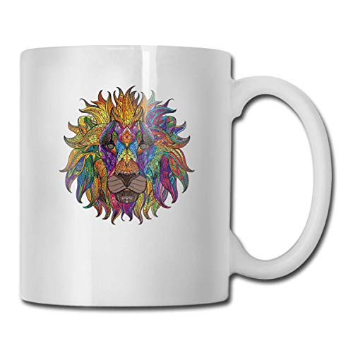 The Lion's Art Head - Taza de café (porcelana), diseño de cabeza de león