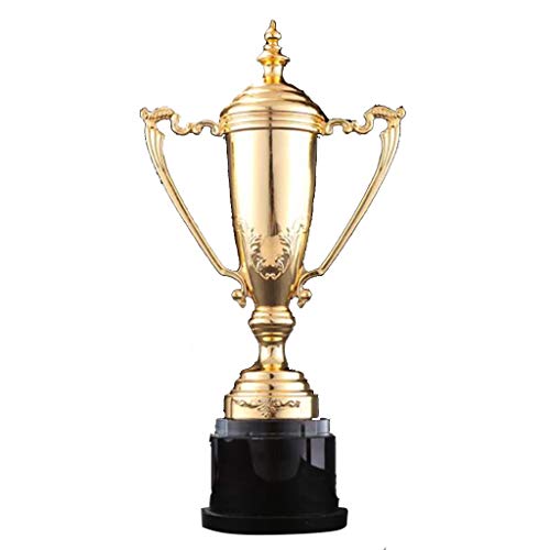 Trofeos de Oro Copa Decoración de la Sala campeón Deportivo Entrega (Color : Gold, Size : 17 * 17 * 32cm)