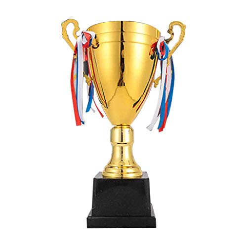 Trofeos Gran Deportivo competición decoración de Escritorio Resina Dorada Utilizado en Clubes, estadios (Color : Gold, Size : 33 * 17cm)