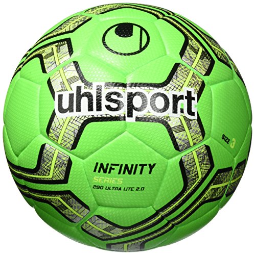 uhlsport Infinity 290 Ultra Lite 2.0 Balones de Fútbol, Hombre, Verde (Fluor) / Azul Marino, 3