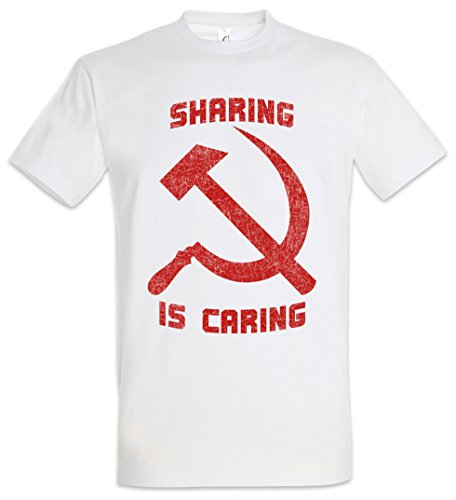 Urban Backwoods Sharing Is Caring Camiseta De Hombre T-Shirt Blanco Talla M