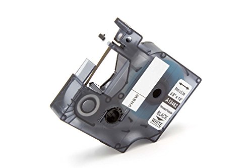 vhbw Casete de Cinta de poliéster 9mm para Impresora de Etiquetas Tyco T107M como Dymo 18482.
