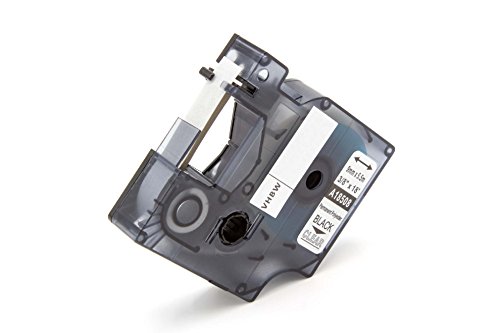 vhbw Casete de cinta de poliéster 9mm para impresora de etiquetas Tyco T107M reemplaza Dymo 18508.
