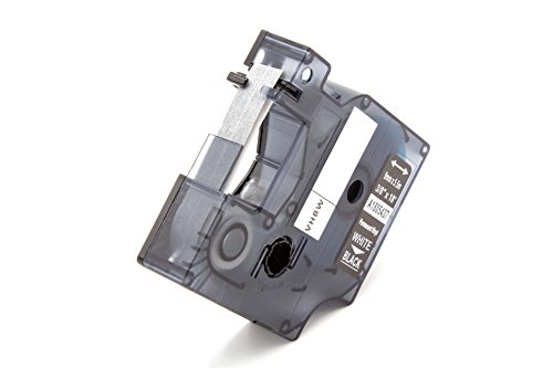 vhbw Casete de Cinta de Vinilo 9mm para Impresora de Etiquetas Tyco T107M reemplaza 1805437