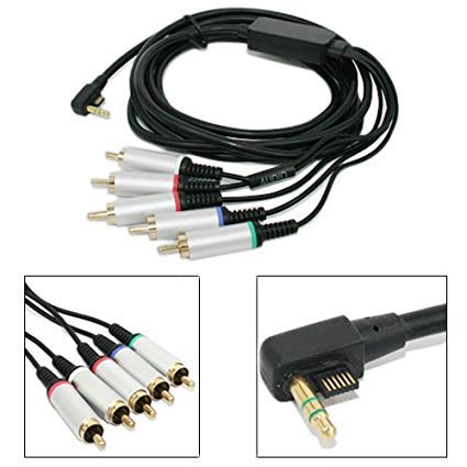 WiCareYo Adaptador de cable compuesto AV de alta definición de componentes de audio y vídeo por cable HDTV para PSP2000 3000