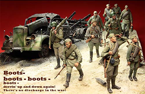 XINGCHANG Kit de Modelo de Figura de Resina 1/35, Soldados de infantería rusos Kursk 1943, Diez Figuras sin Montar, sin Pintar