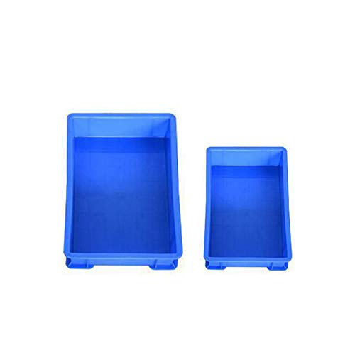 YOFASEN Caja Plastico Almacenaje - Durable Apilable Cajas de Almacenaje Plastico, 2 Piezas, 2Pcs-Azúl, 10+9