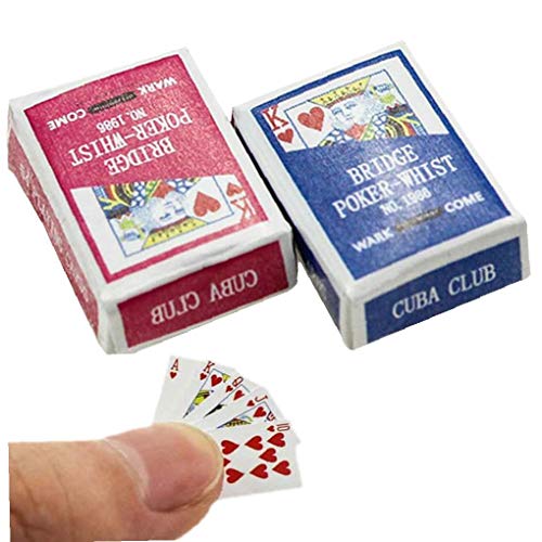 1 Juego Mini Naipes Juegos De Papel Poker Naipes 1/12 Miniatura De Muñecas De Juguete Decoración Del Dollhouse Accesorios Juguete De La Diversión Para Los Niños