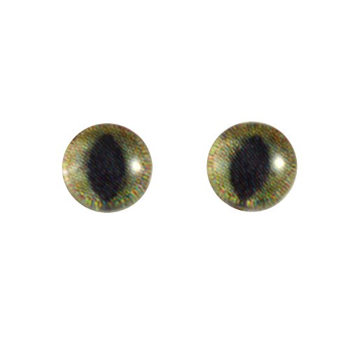 6 mm pequeño realista verde y marrón cristal Gato ojos Animal par realista taxidermia Esculturas o joyas hacer manualidades Set de 2