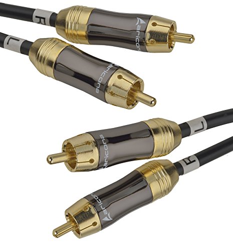 aricona 2 x Cinch a 2x Cinch cable - Cable coaxial digital para HiFi y sistemas de cine en casa / 5 metros