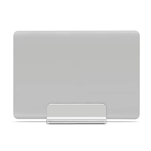 BIOBEY Soporte Vertical para computadora portátil, Soporte de Aluminio para Escritorio Que Ahorra Espacio y Base Ajustable para MacBook/Surface/Notebooks