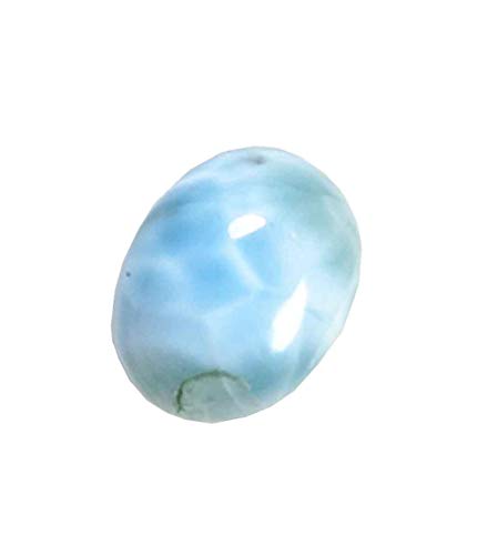 Cabujón natural de Larimar AAA+++, forma ovalada, piedra preciosa suelta Larimar, fabricación de joyas, piedra preciosa Larimar azul océano, tamaño 11 x 9 x 4 mm, Código: Ama1
