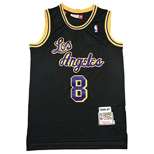 Camiseta de Baloncesto Kobe Bryant para Hombre, Lakers # 8# 24 Black Mamba Conmemorative Edition Mesh Swingman Jersey, Top sin Mangas con Chaleco Deportivo, No te Pierdas-Black E-M