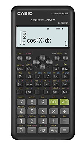 Casio FX-570ES Plus-2 - Calculadora Científica, 417 Funciones, 11 x 77 x 162 mm Negro