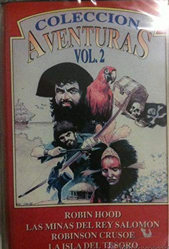 Colección Aventuras Vol.2 Cuentos Robin Hood, las minas del rey salomon, la isla del tesoro, Robinson Crusoe casete