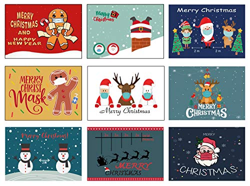 Divertidas tarjetas postales navideñas para Navidad, tarjetas de cómic, tarjetas postales (divertidas, 50)