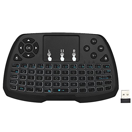 Docooler Control Remoto Teclado Inalámbrico con Ratón de 2.4GHz ,Mini teclado inalambrico con ratón touchpad,para el Cuaderno de la PC TV Smart TV de Android TV Box