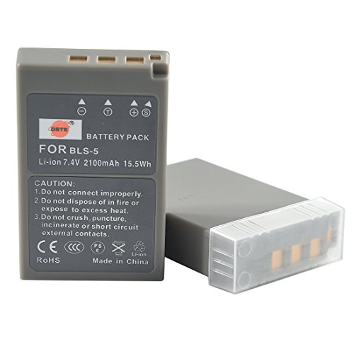 DSTE® 2x BLS-5 Li-ion Batería para Olympus PS-BLS5, OM-D E-M10, PEN E-PL2, E-PL5, E-PL6, E-PM2, Stylus 1