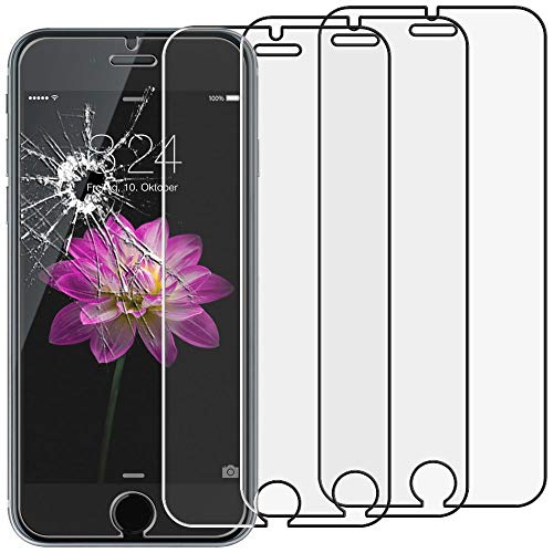 ebestStar - [Lote x3 Cristal Templado Compatible con iPhone 6 6S Protector de Pantalla, Película Vidrio Protectora Ultrafina, Dureza 9H, Sin-Burbujas [Aparato: 138.1 x 67 x 6.9mm, 4.7'']