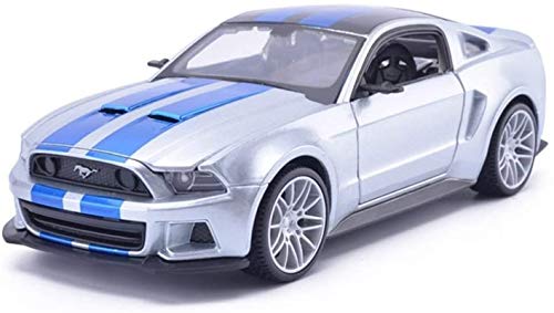 Etrustante Modelo de Coche 1,24 Compatible with Ford Mustang GT Simulación de aleación Modelo de Juguete Modelo de Juguete Colección de automóviles (Size : Silver)