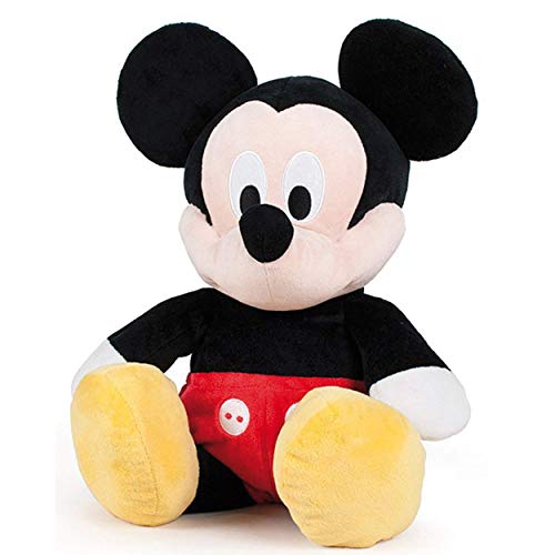 Famosa Softies - Peluche Mickey Flopsie Vestido Clasico, en Rojo y Negro 50cm Calidad Super Soft (760010783)