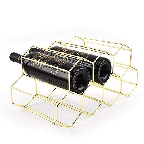 Fantasee - Botellero de metal para 9 botellas de vino, diseño moderno, peso ligero para los amantes del vino, 9 botellas