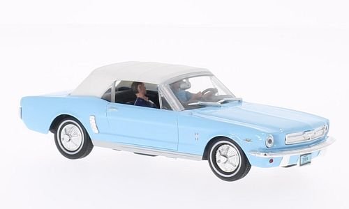 Ford Mustang, azul claro/blanco, James Bond 007, 1965, Modelo de Auto, modello completo, SpecialC.-007 1:43