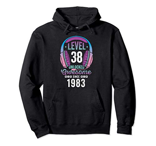 Gamer Girl 38 Awesome Since 1983 Video Game 38th Birthday Sudadera con Capucha
