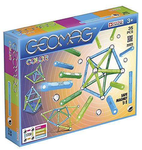 Geomag- Classic Color Construcciones magnéticas y juegos educativos, Multicolor, 35 piezas (261) , color/modelo surtido