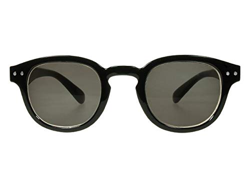GL2198 Cooper Black Sun Reading Glasses Round Shape Sun Readers Goodlookers +1.0, 1.5, 2.0, 2.5, 3.0 (+1.5) by Good Lookers