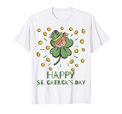 Happy St. Catrick's Day with Luck in the Rain of Gold Coins Camiseta