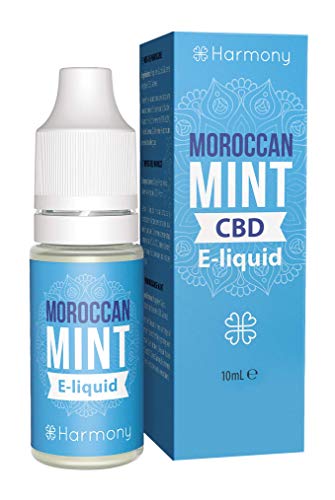 Harmony E-líquido de CBD (más de 99% pureza) - Moroccan Mint - 300 mg CBD en 10 ml - Sin Nicotina