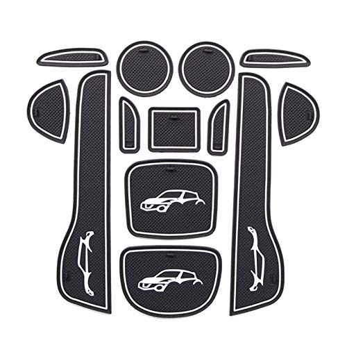 Hcxh-A para Nissan Juke 2013 2014 2015 2016 Anti-Slip Gate Slot Tap Mat Accesorios de Interior Costera de Goma Etiqueta engomada del Coche (Color : NO Juke White)