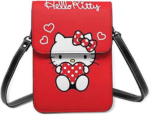 Hello Kitty Red Love Cell Phone Purse Small Crossbody Bag Wallet Shoulder Bag Card Holder Handbag For Women New Year 2021