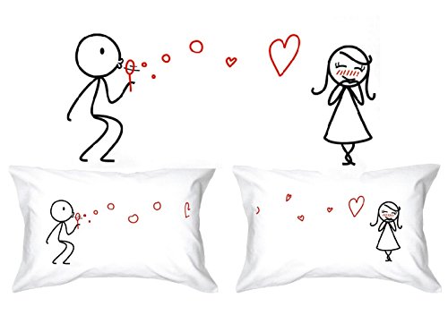 Human Touch - Burbujas del Amor - De El y de Ella - Fundas romántica Peculiar, Regalo de Boda, Regalo de San Valentín, o Simplemente para elevar una Sonrisa.