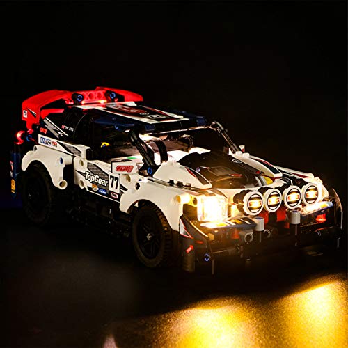 iCUANUTY Kit de Iluminación LED para Lego 42109, Kit de Luces Compatible con Lego Technic App-Controlled Top Gear Rally Car (No Incluye Modelo Lego)