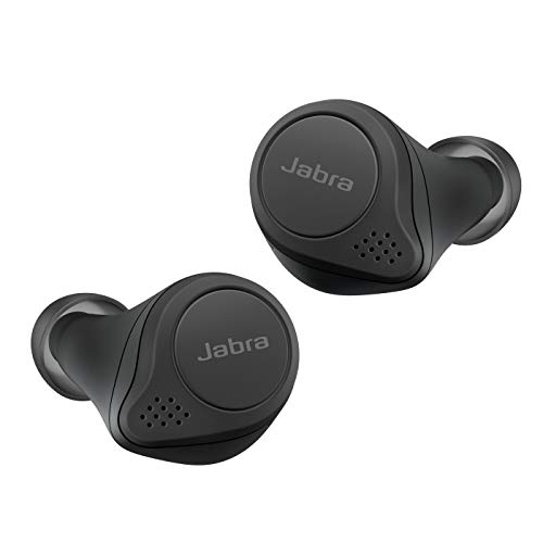 Jabra Elite 75t – Carga inalámbrica - Auriculares Bluetooth con Cancelación Activa de Ruido y batería de larga duración, Llamadas y música verdaderamente inalámbricas– Negro