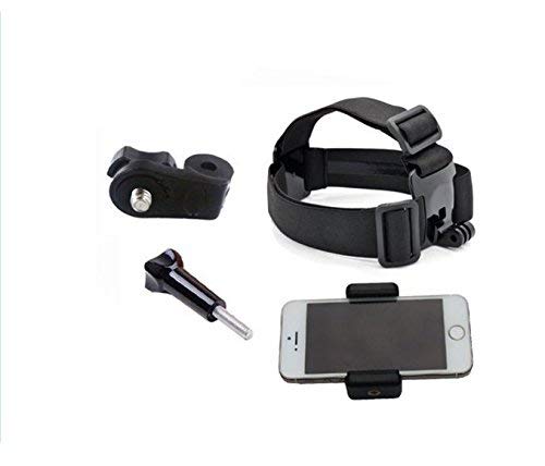 JUN Cinturón ajustable para teléfono móvil Selfie Pecho Arnés para el pecho Compatible con iPhone 6 iPhone 6 Plus 5 5s 5c Samsung Galaxy S4 S3 Note 3 (correa para la cabeza)