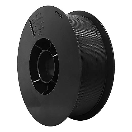 Kingshark 3D Printer Film PLA 1,75 mm Black 2,2lb(1 kg) per spool,dimensional curacy+/-0,2 mm,universal 3D-Printing Supplies (Black)