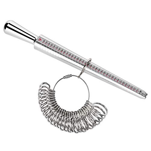Kit de escalas de medición de mandril de anillo, 41 – 76 tamaños de anillo de medición para anillos de medición de diámetros