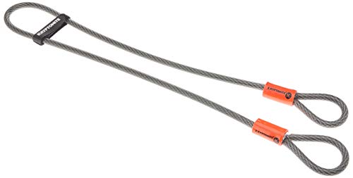 Kryptonite Kryptoflex - Cable de seguridad, color plateado/naranja - 213 cm, Ø 10 mm
