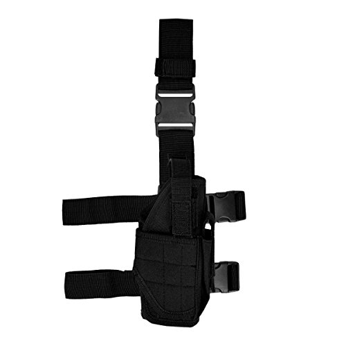 kwmobile1x Pistolera Compatible con Pierna Derecha Funda táctica y sujeción para cinturón en Negro