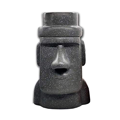 Mankvis Isla De Pascua Estatua Moai Escultura, Busto De Resina Estatua De Piedra Personalidad Caja De Pañuelos Decoración Sombrero Hucha Decoración H32CM