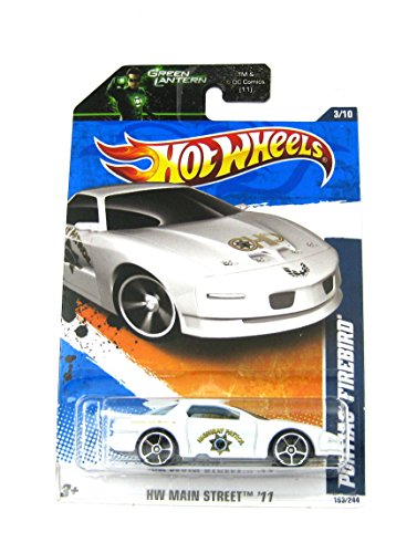 Mattel 2011 Hot Wheels HW Main Street Pontiac Firebird White on 2 Car Bands Included Card #163/244 by