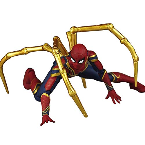 Muñeca de superhéroe - Spiderman Cartoon Avengers: Infinity War Action Figure S.H.Figuarts Bright Gold Spider Mark Iron Spider Model Kids Toy 14 Cm Altura Carácter de superhéroe