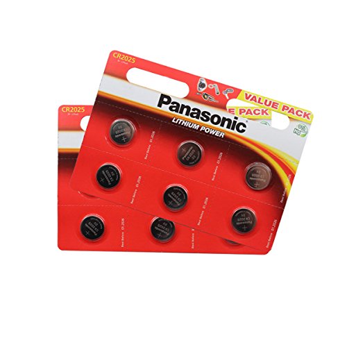 Panasonic unidades 12 pilas de litio CR2025 3 V pilas de botón multiusos nuevo