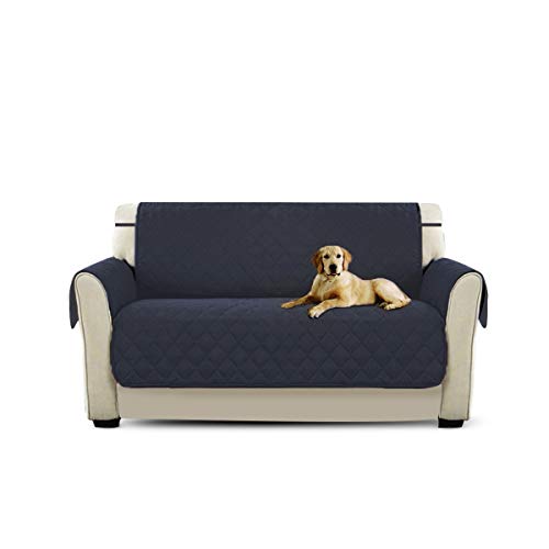 PETCUTE Fundas para Sofa Acolchado Cubre sofá Protector de sofá o sillón Dos Tres plazas Azul Profundo 2 plazas Protector de sofá para Mascotas