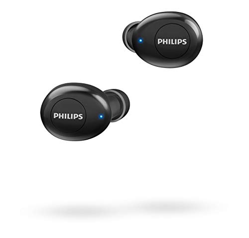 Philips Auriculares Intrauditivos Inalámbricos T2205BK/00 (In-Ear Bluetooth, Asistente De Voz, Larga Autonomía, Protección Contra Salpicaduras IPX4, Cargador Compacto) Negro - Modelo de 2020/2021